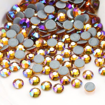 Cristalli di rocca di vetro di Hotfix della borsa/cristalli di rocca colorati sciolti di lusso